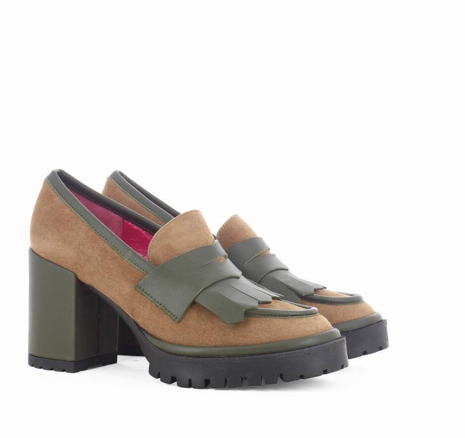 Le Babe MOCASSINI IN VELOUR TAUPE Offerta speciale della fabbrica