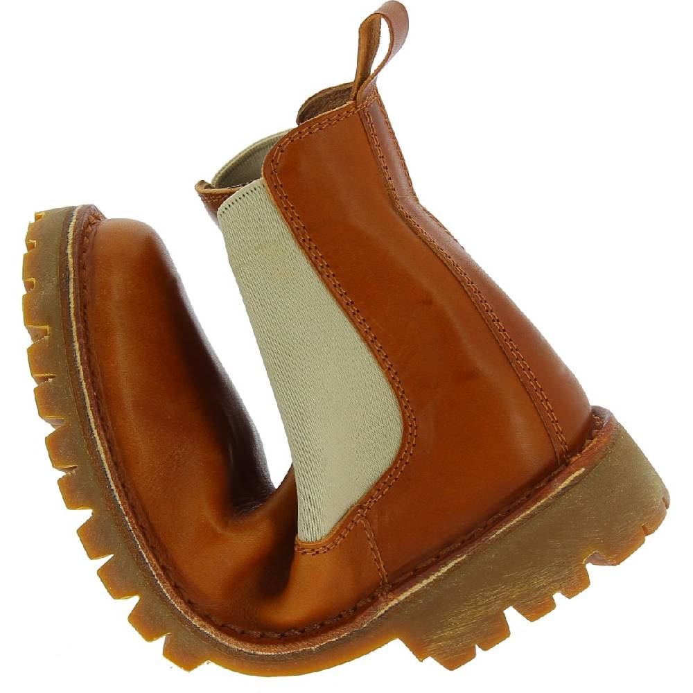 Lartigiano Del Cuoio Stivaletto beatles in pelle marrone e suola Vibram Offerte