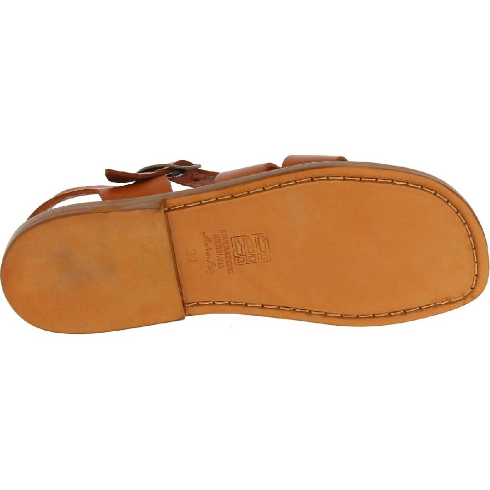 Lartigiano Del Cuoio Sandali da uomo in pelle color cuoio fatti a mano in Italia Promozione temporanea