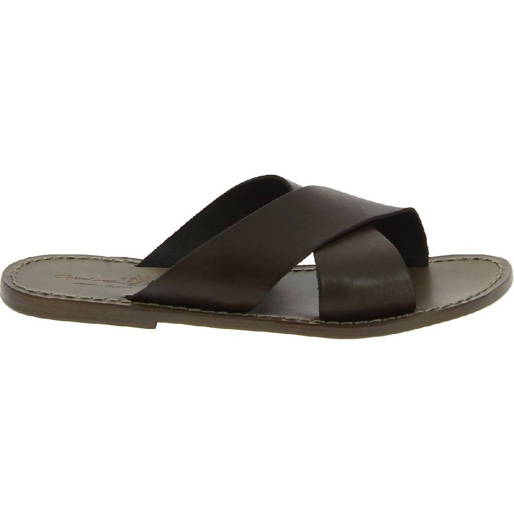 Lartigiano Del Cuoio Ciabatte uomo in pelle color fango realizzate a mano in Italia Fino al 60% di sconto