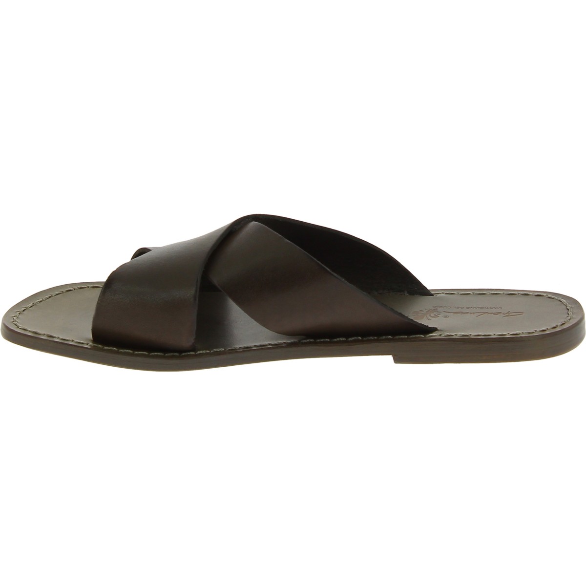 Lartigiano Del Cuoio Ciabatte uomo in pelle color fango realizzate a mano in Italia Fino al 60% di sconto