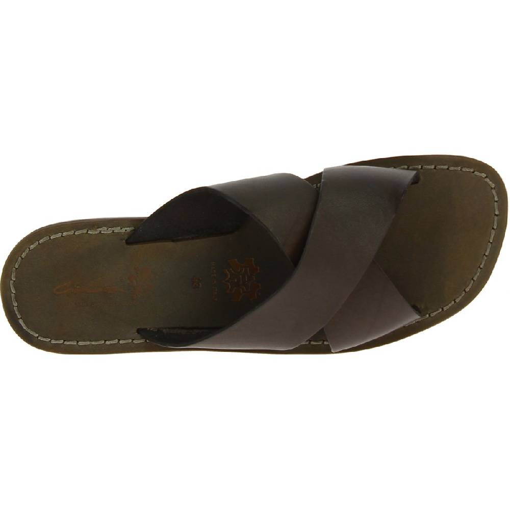 Lartigiano Del Cuoio Ciabatte uomo in pelle color fango realizzate a mano in Italia Fino al 60% di sconto