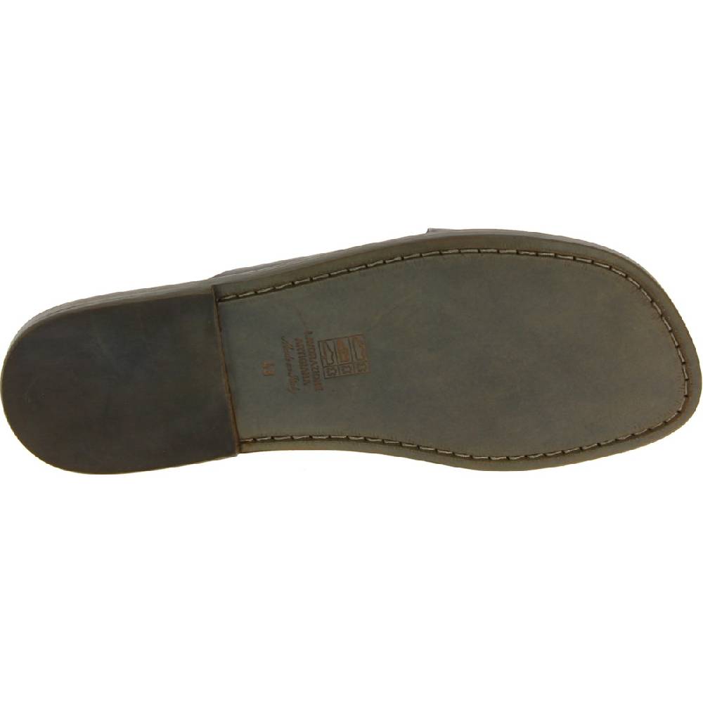Lartigiano Del Cuoio Ciabatte uomo in pelle color fango realizzate a mano in Italia Fino al 60% di sconto