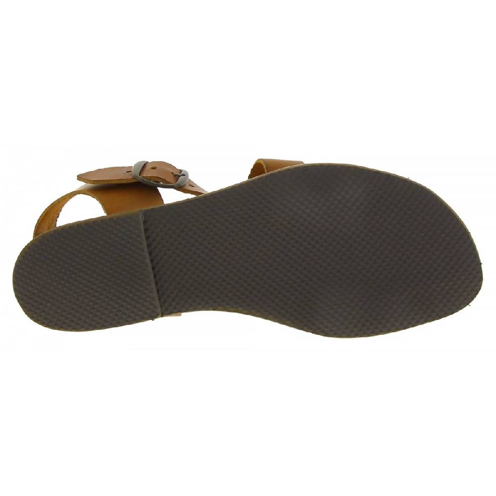 Lartigiano Del Cuoio Sandali alla francescana donna in pelle color cuoio artigianali Esporta salva