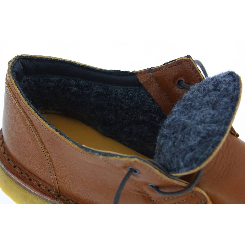 Lartigiano Del Cuoio Scarpe basse da donna in pelle marrone fodera invernale Black Friday Prezzi