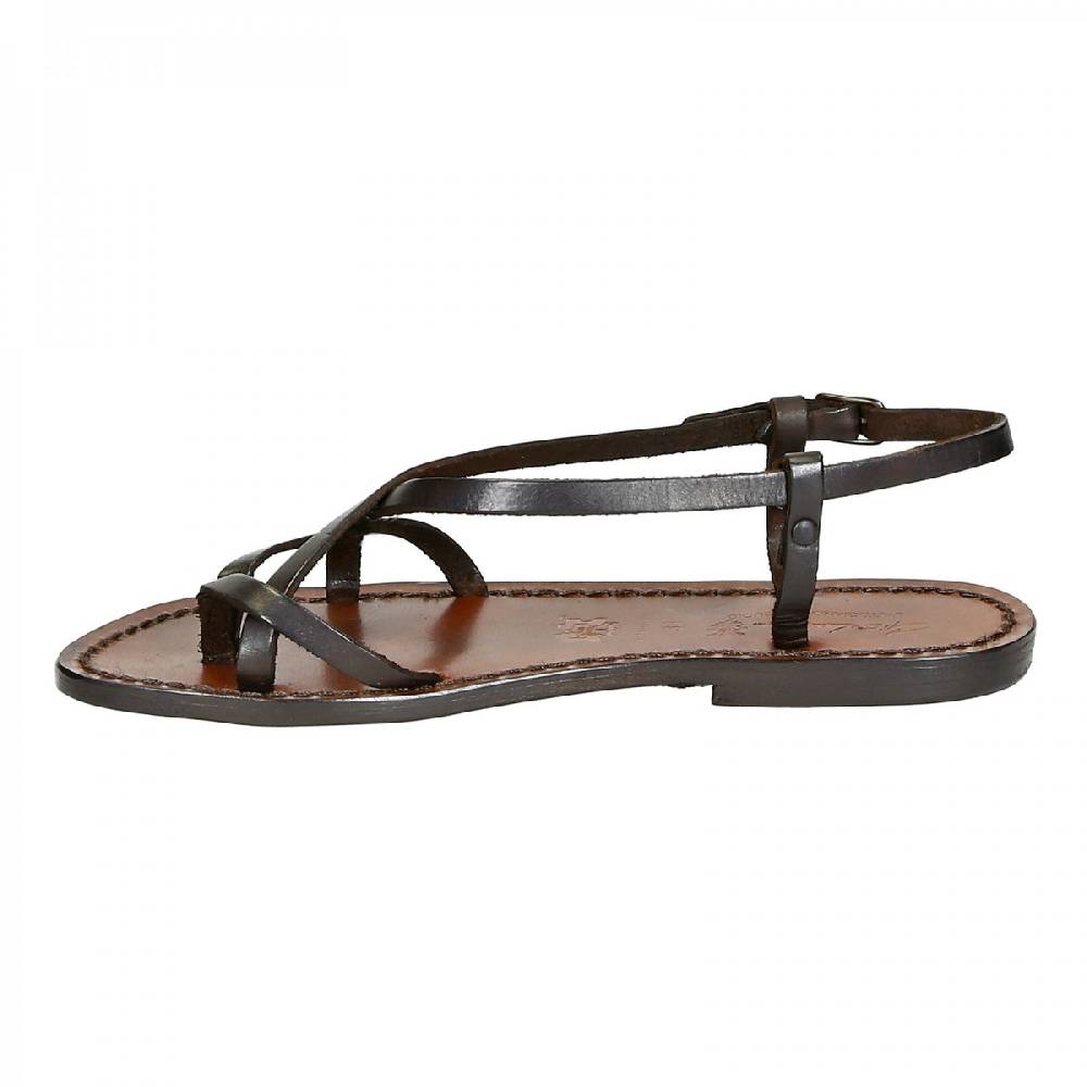 Lartigiano Del Cuoio Sandali cuoio artigianali donna fatti a mano in pelle testa di moro 50% di sconto per tempo limitato