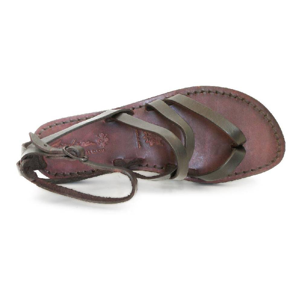 Lartigiano Del Cuoio Scarpe alla schiava artigianali in pelle marrone Sconti questo mese