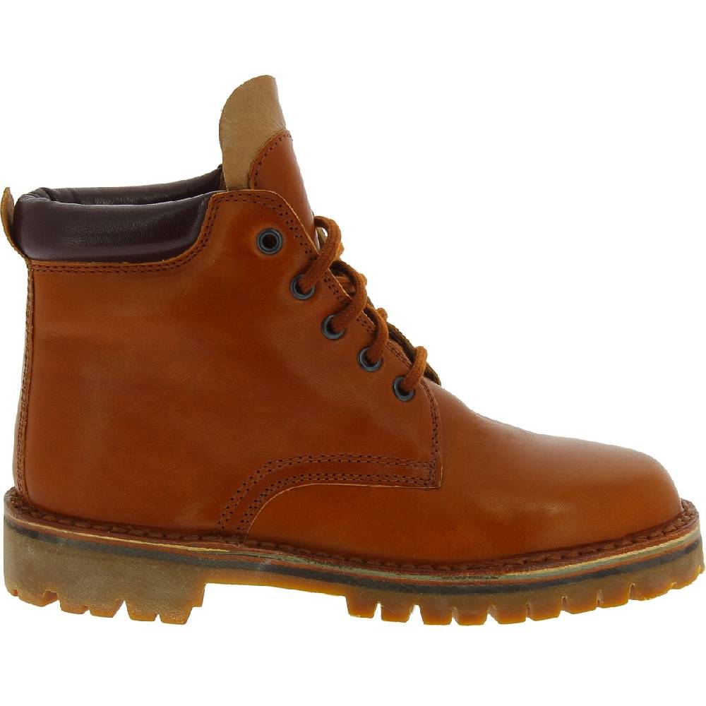 Lartigiano Del Cuoio Stivaletti donna artigianali in pelle marrone e suola Vibram In Linea