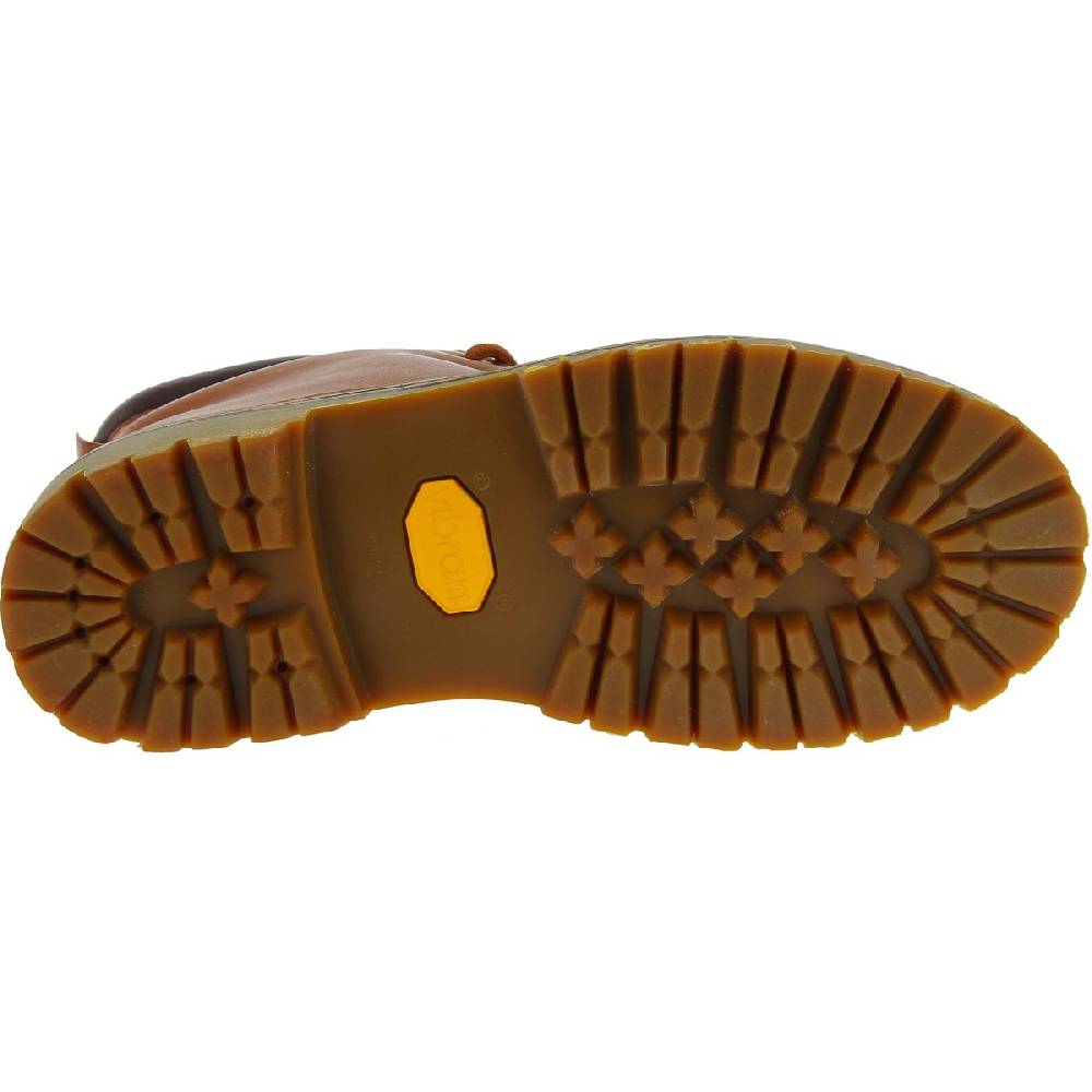 Lartigiano Del Cuoio Stivaletti donna artigianali in pelle marrone e suola Vibram In Linea