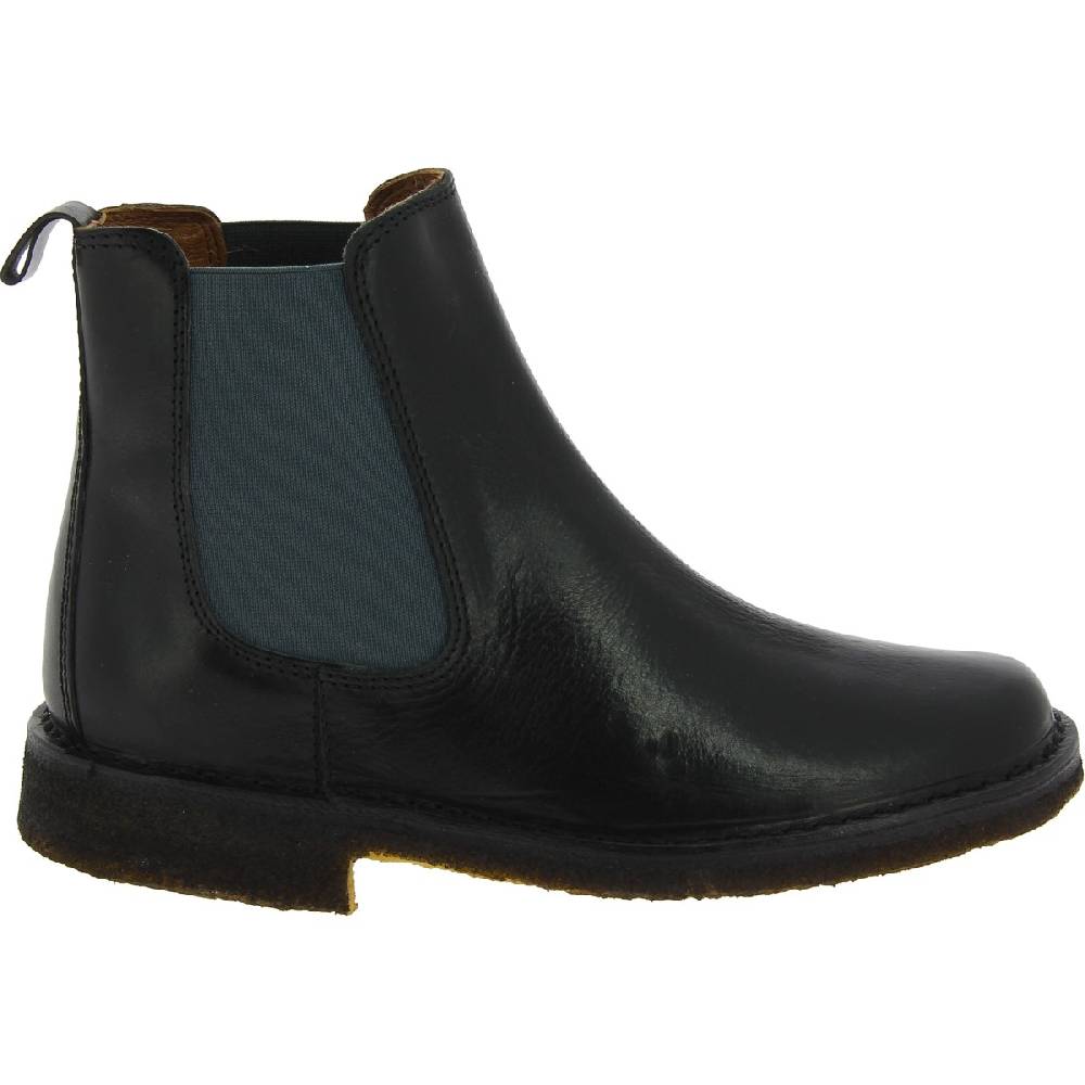 Lartigiano Del Cuoio Stivaletti chelsea donna in pelle nera e suola in para artigianali Qualità