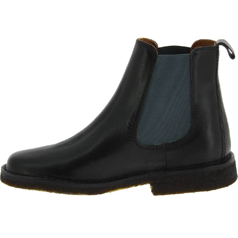 Lartigiano Del Cuoio Stivaletti chelsea donna in pelle nera e suola in para artigianali Qualità
