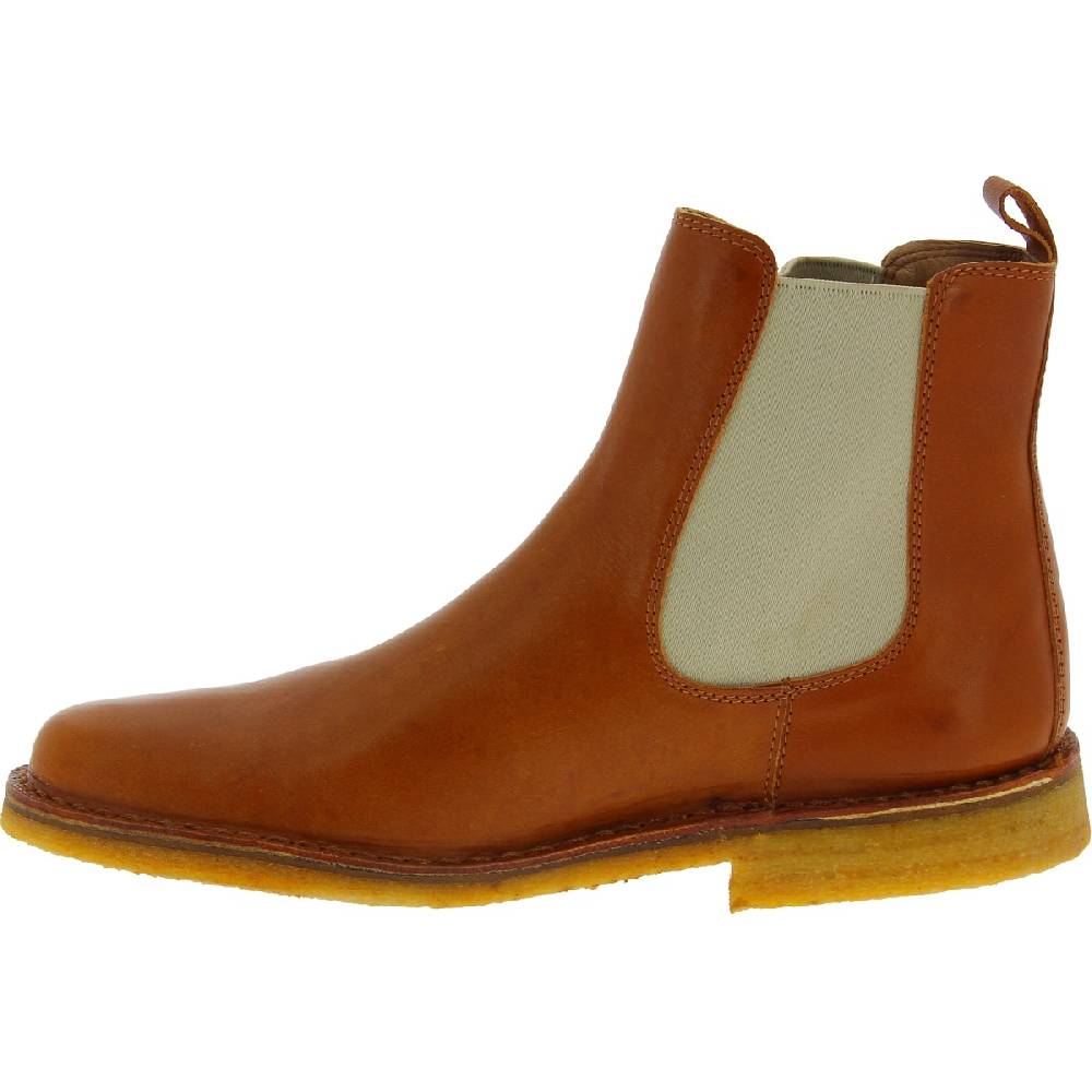 Lartigiano Del Cuoio Stivaletti chelsea uomo in pelle marrone e suola in para artigianali Vendita