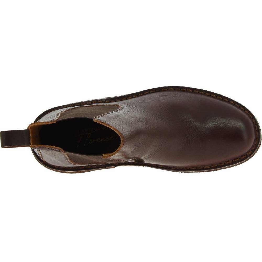 Lartigiano Del Cuoio Stivaletti chelsea donna in pelle testa di moro e suola in para artigianali Promozione