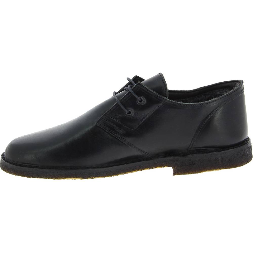Lartigiano Del Cuoio Scarpe basse da uomo in pelle nera con fodera invernale Negozi Online