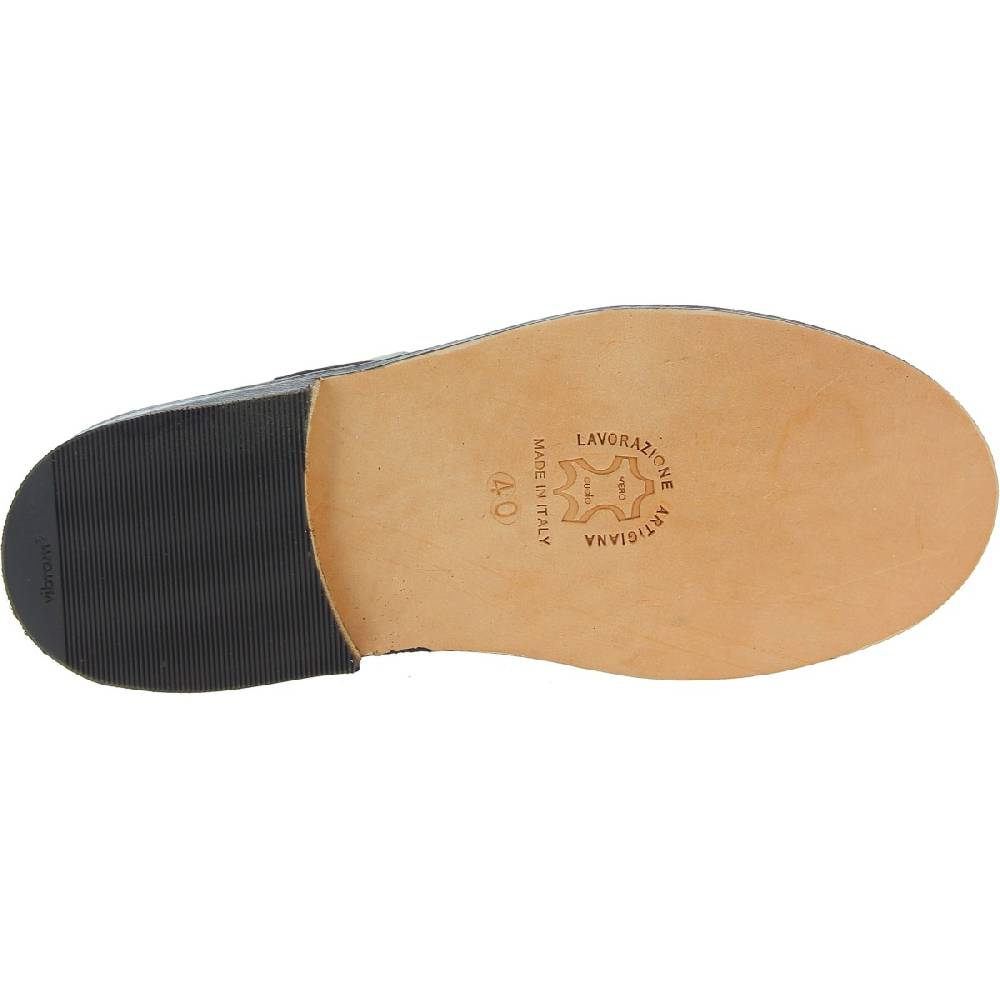 Lartigiano Del Cuoio Scarpe aperte da uomo in pelle marrone scuro fatte a mano in Italia Consegna Veloce