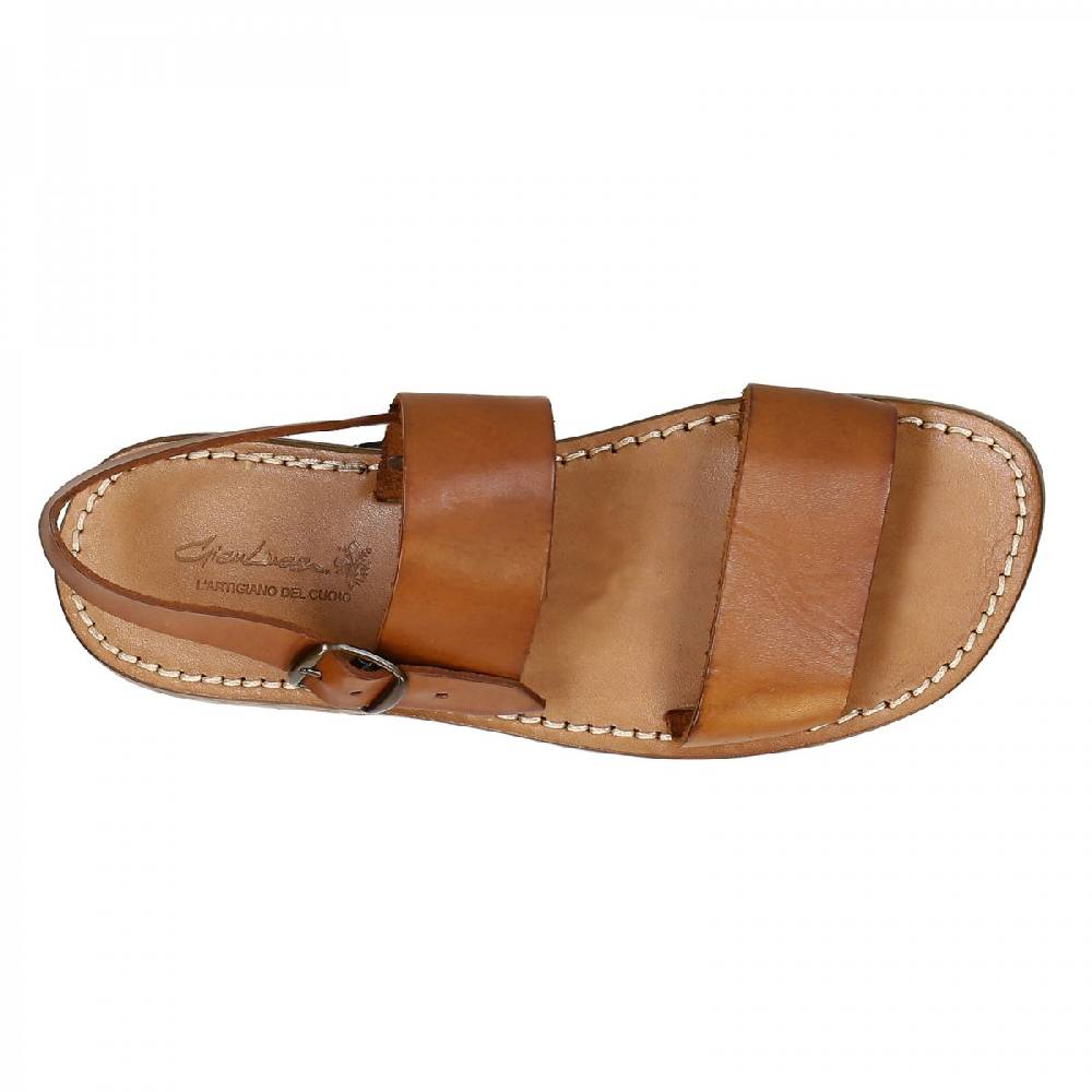Lartigiano Del Cuoio Sandali uomo fatti a mano in pelle color cuoio antico Shopping Online
