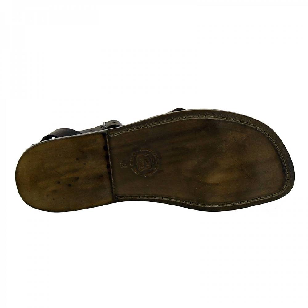 Lartigiano Del Cuoio Sandalo gladiatore uomo in pelle nero Sottocosto