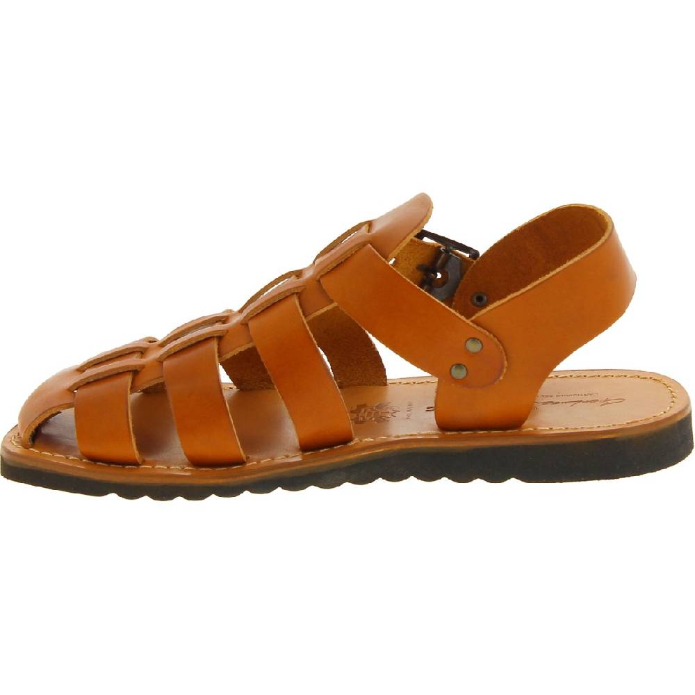 Lartigiano Del Cuoio Sandali frate uomo in pelle color cuoio fatti a mano Novità