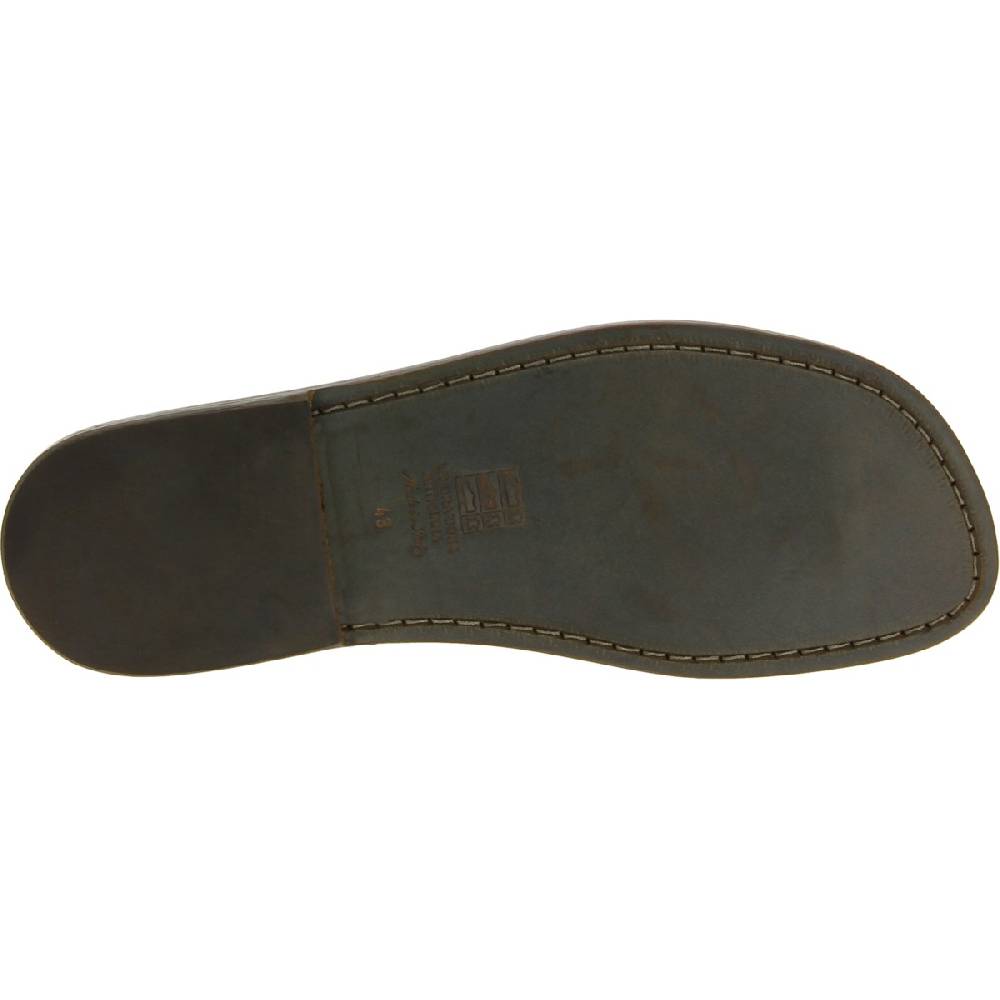 Lartigiano Del Cuoio Infradito uomo in pelle fango realizzati a mano in Italia Sconto