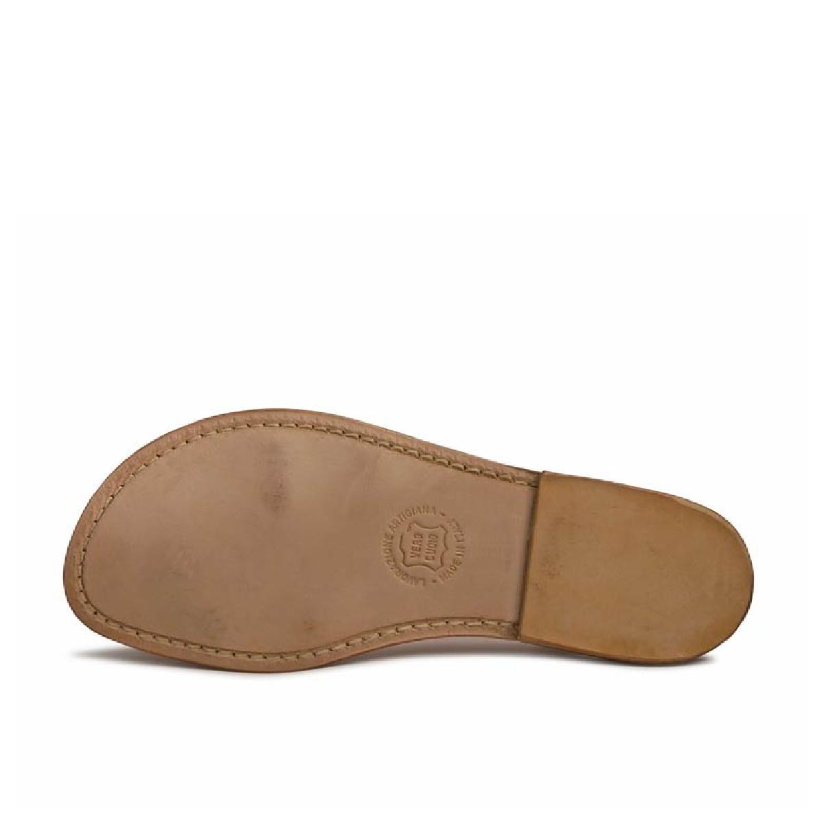 Lartigiano Del Cuoio Sandali gladiatore fatti a mano in pelle laminata bronzo Nuova