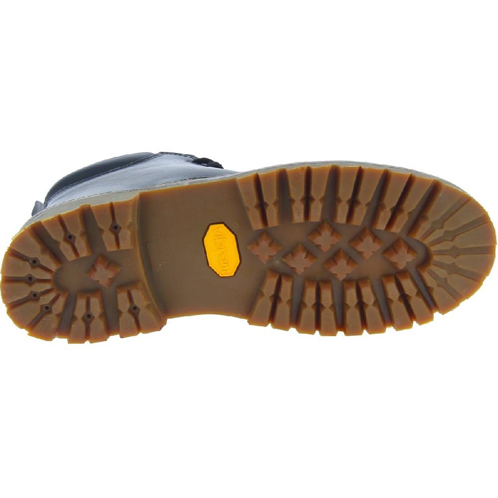 Lartigiano Del Cuoio Stivaletti uomo artigianali in pelle nera e suola Vibram Prezzo di fabbrica