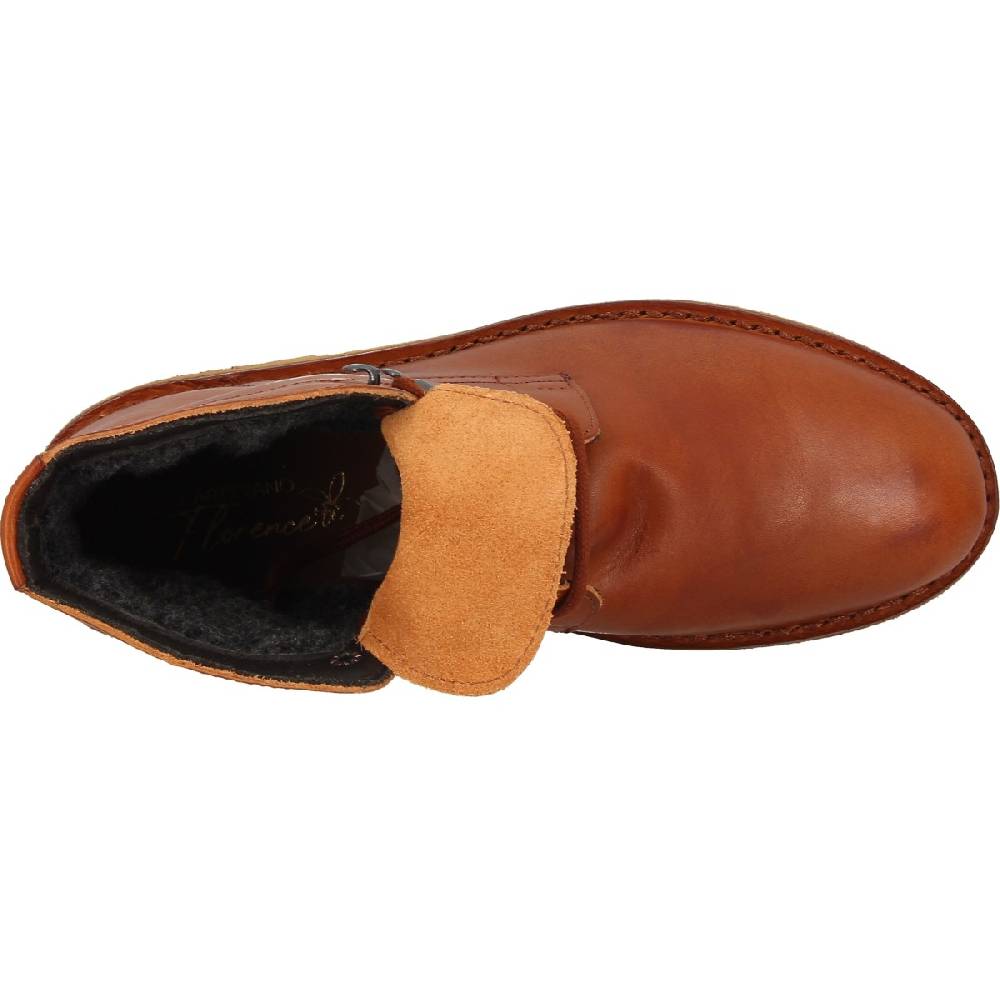 Lartigiano Del Cuoio Stivaletti da uomo in pelle color cuoio con fodera invernale Grande vendita