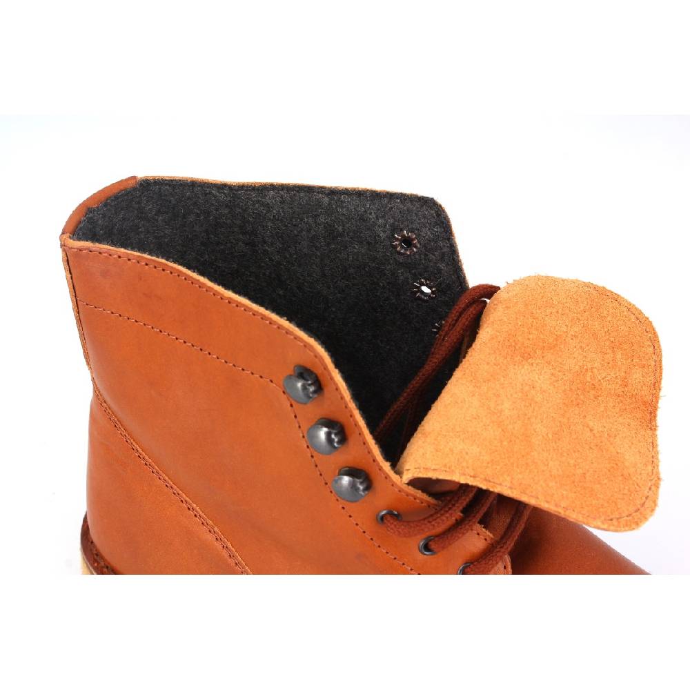 Lartigiano Del Cuoio Stivaletti da uomo in pelle color cuoio con fodera invernale Grande vendita