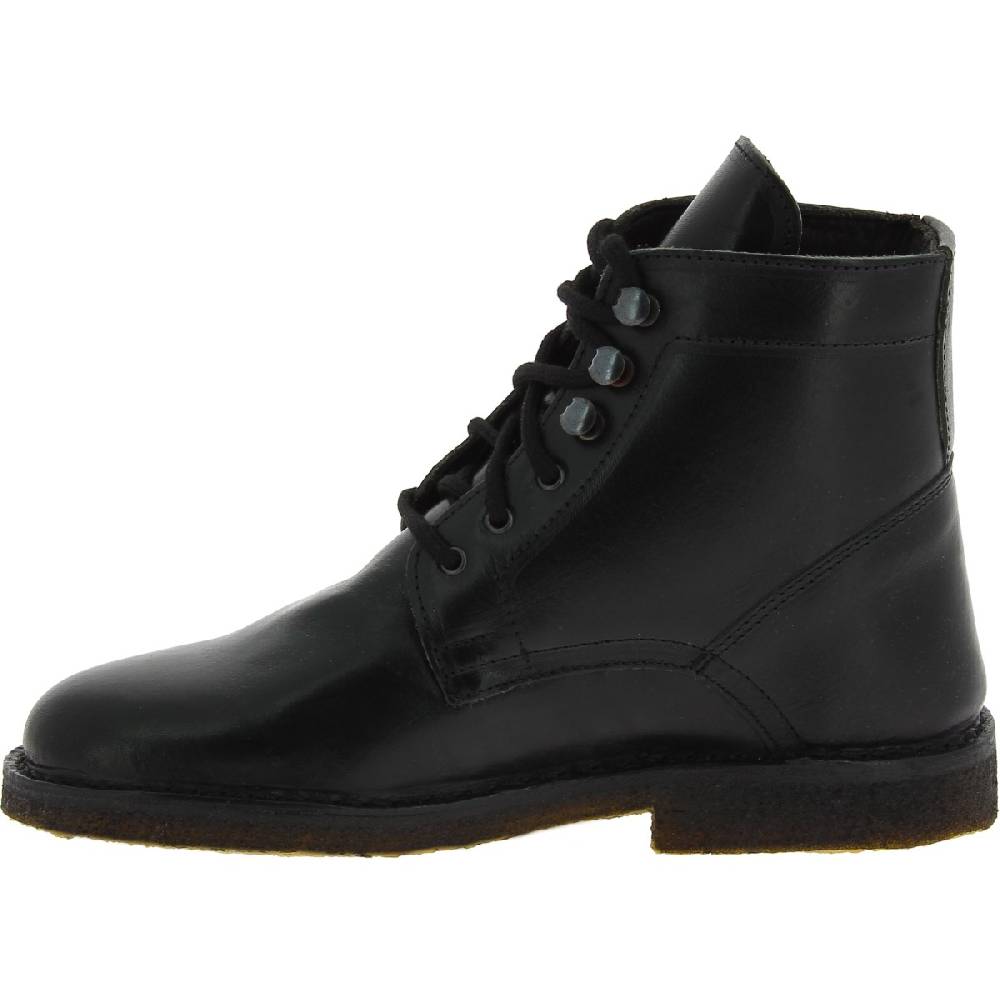Lartigiano Del Cuoio Stivaletti da donna in pelle nera con fodera invernale Flash Sale