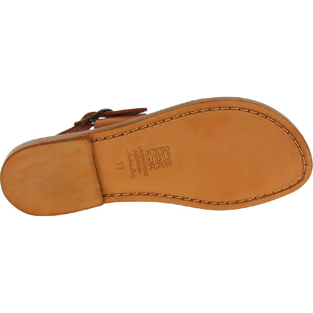 Lartigiano Del Cuoio Sandali francescani donna artigianali in pelle color cuoio Offerta Pasqua