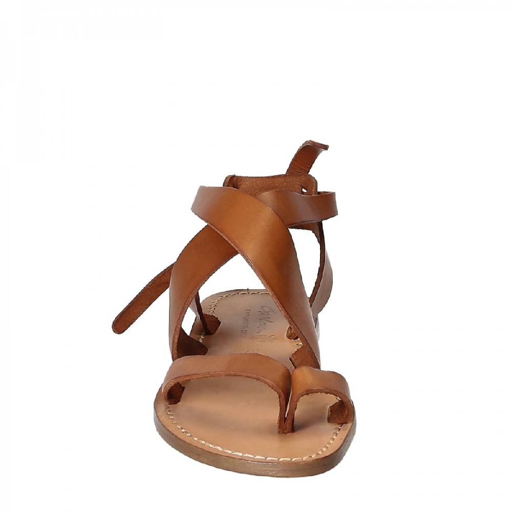 Lartigiano Del Cuoio Sandali donna fatti a mano in pelle colore cuoio Offerta migliore