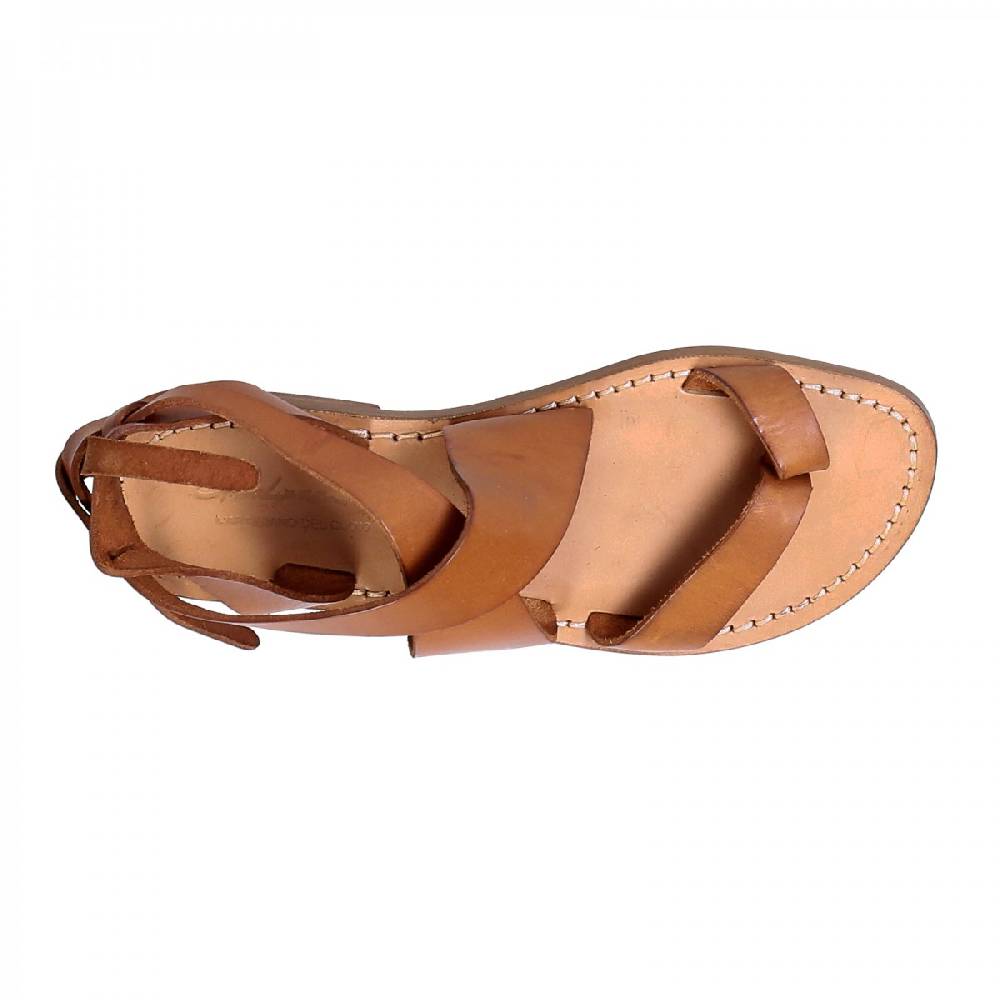 Lartigiano Del Cuoio Sandali donna fatti a mano in pelle colore cuoio Offerta migliore