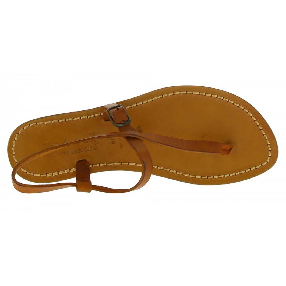 Lartigiano Del Cuoio Sandali infradito artigianali da donna in pelle color cuoio Latest fashion