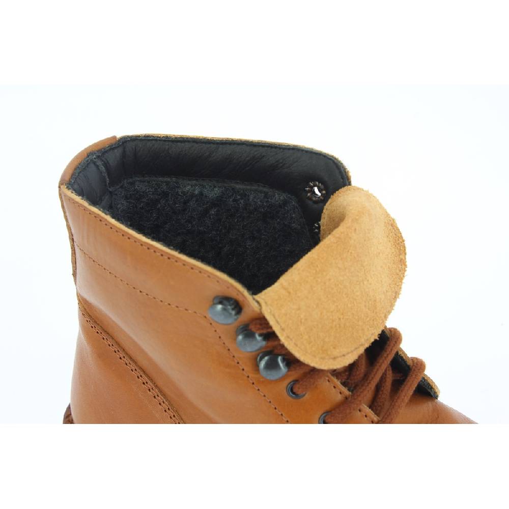 Lartigiano Del Cuoio Stivaletti da donna in pelle marrone con fodera invernale Only for today