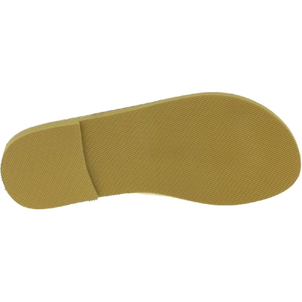 Lartigiano Del Cuoio Sandali infradito slip-on da donna fatti a mano in pelle di vitello laminata oro Sostegno trimestrale