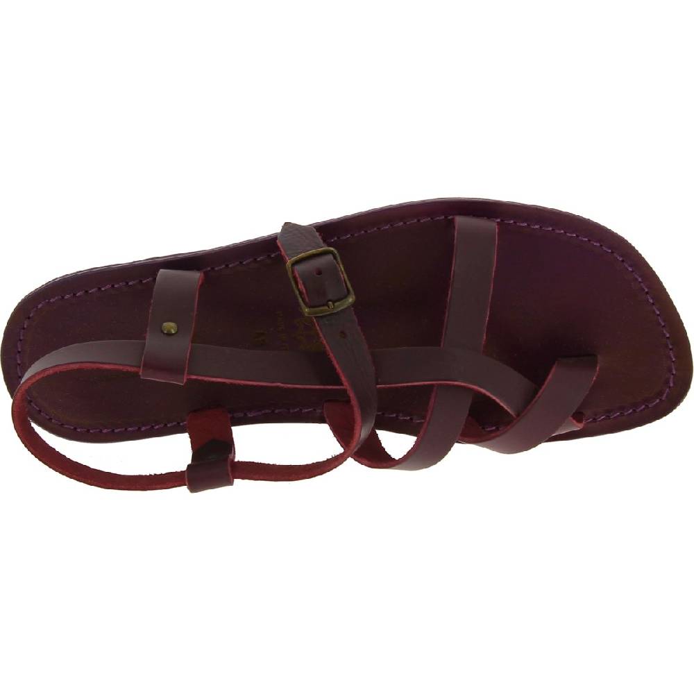 Lartigiano Del Cuoio Sandali uomo in cuoio artigianali in pelle color viola Fino al 55% di sconto