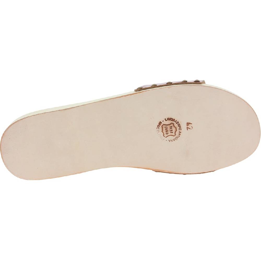 Lartigiano Del Cuoio Zoccoli in legno uomo con fascia regolabile in pelle color cuoio Negozio online di fabbrica