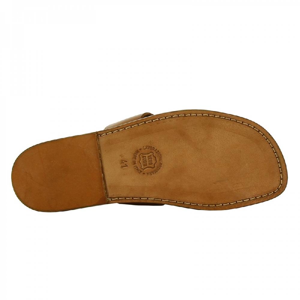 Lartigiano Del Cuoio Sandali francescani uomo in pelle color cuoio artigianali Black Friday
