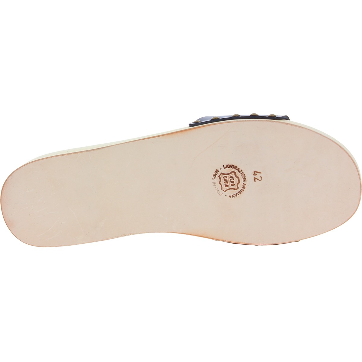 Lartigiano Del Cuoio Zoccoli di legno artigianali da donna con fascia regolabile in pelle nera Nuovi prodotti