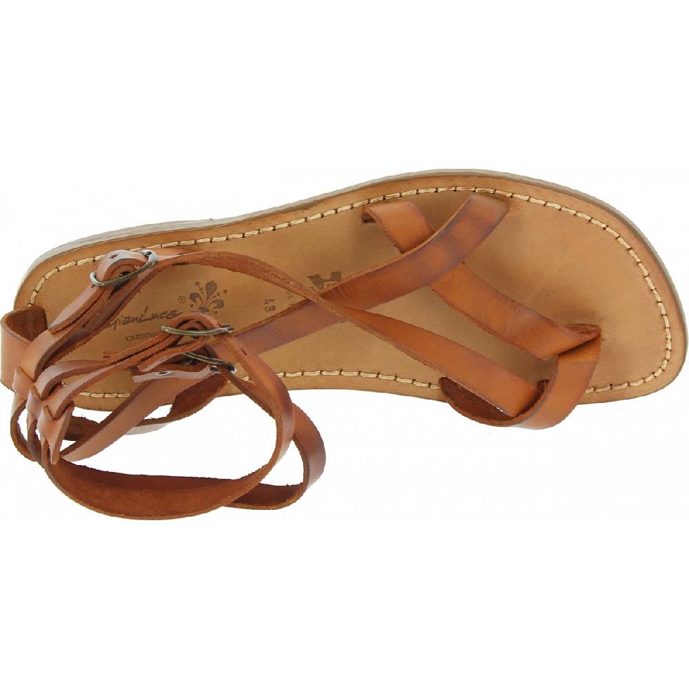 Lartigiano Del Cuoio Sandali gladiatore uomo in pelle color cuoio antico Prezzo basso
