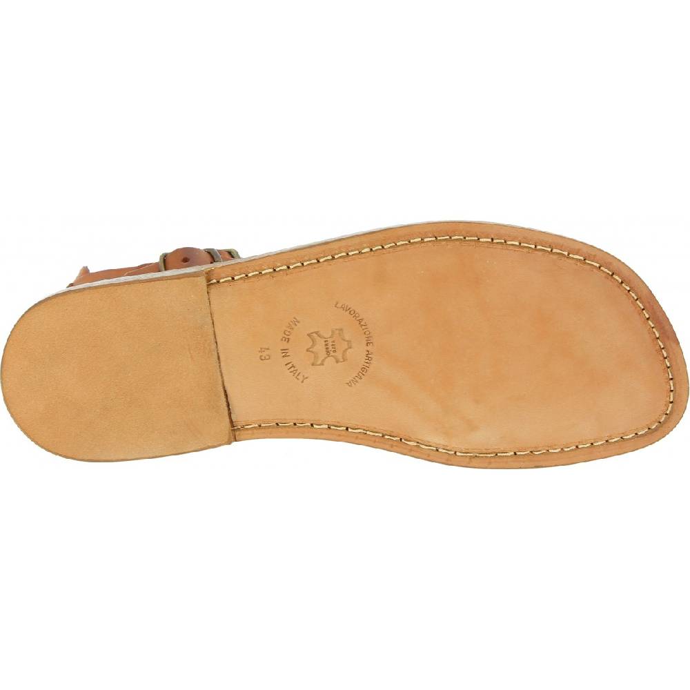 Lartigiano Del Cuoio Sandali gladiatore uomo in pelle color cuoio antico Prezzo basso