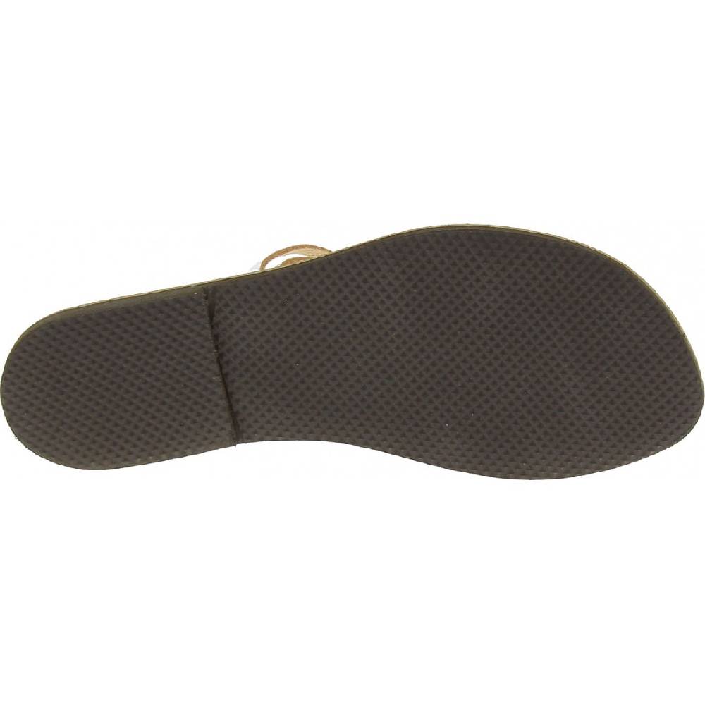 Lartigiano Del Cuoio Ciabatte infradito donna fatti a mano in pelle intrecciata color argento In vendita