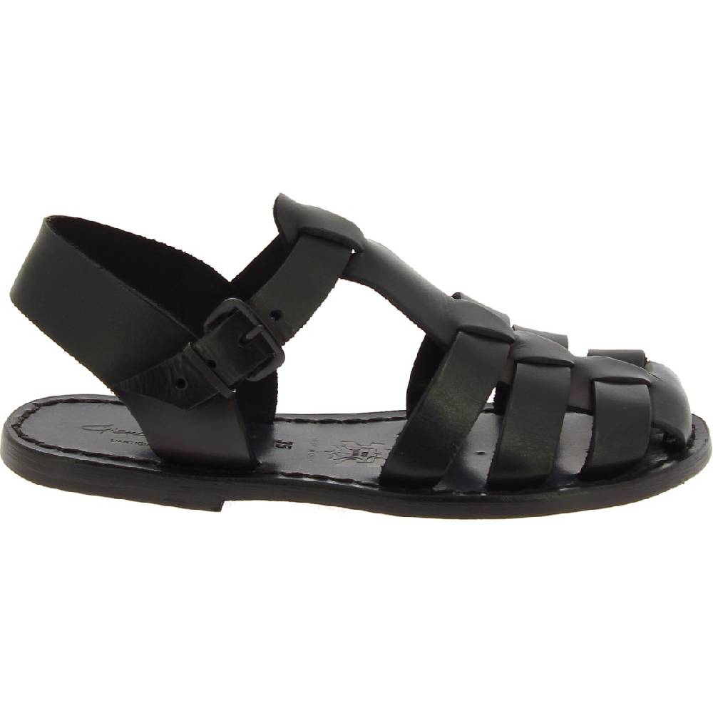 Lartigiano Del Cuoio Sandali bassi da donna in pelle nero fatti a mano in Italia 50% di sconto per tempo limitato