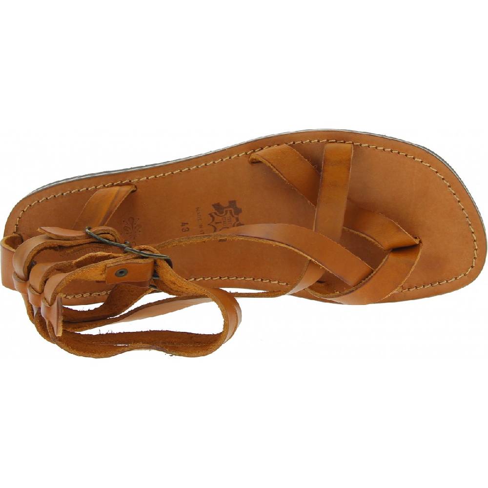Lartigiano Del Cuoio Sandali gladiatore uomo in pelle con suola in gomma spessa Nuovo