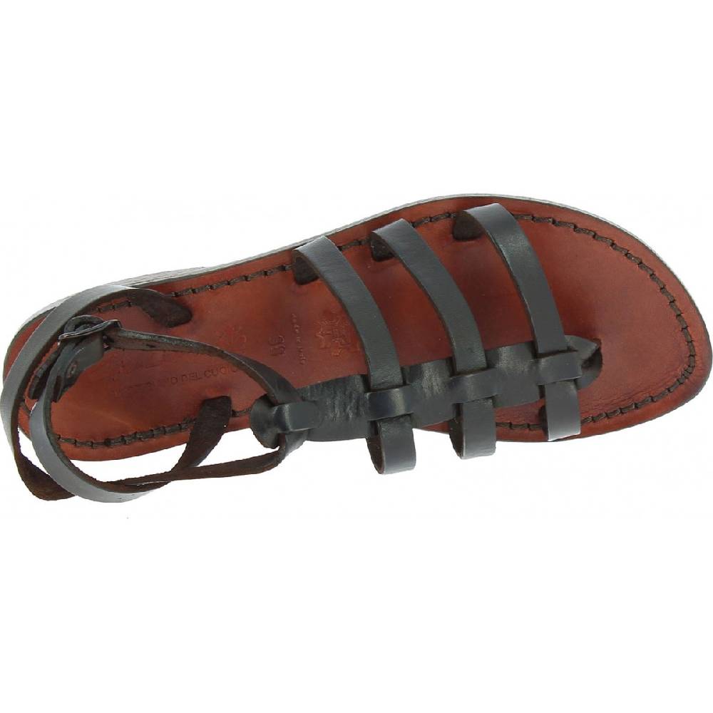 Lartigiano Del Cuoio Sandali gladiatore donna in pelle marrone fatti a mano in Italia Presa