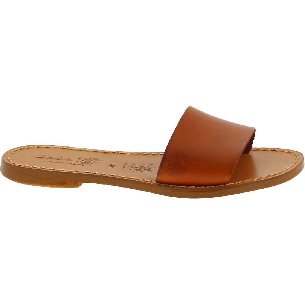 Lartigiano Del Cuoio Ciabatte donna in pelle marrone artigianali Offerte