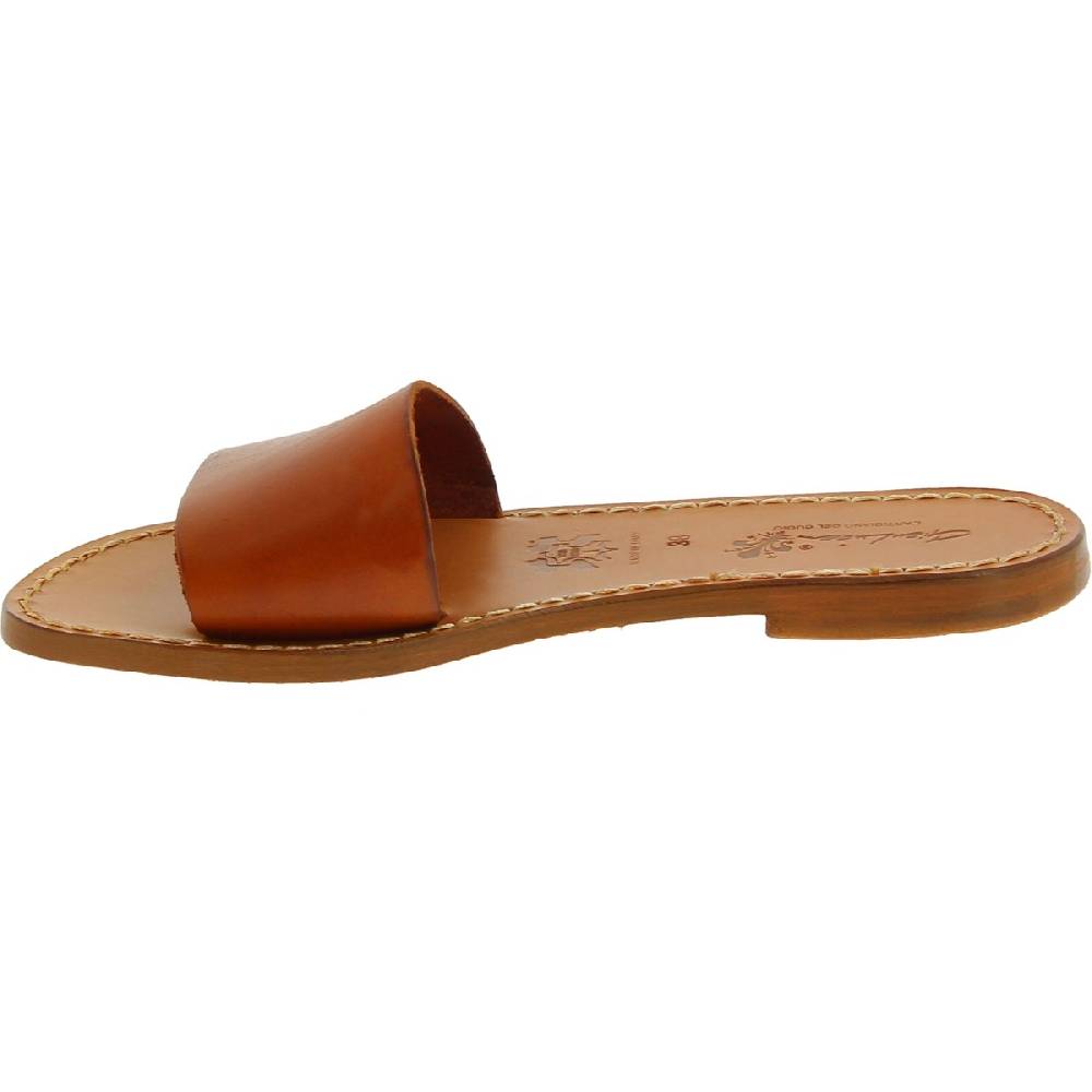 Lartigiano Del Cuoio Ciabatte donna in pelle marrone artigianali Offerte