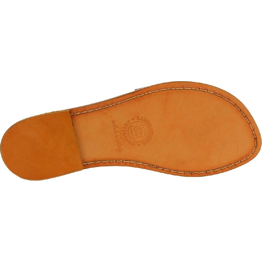 Lartigiano Del Cuoio Ciabatte donna in pelle marrone artigianali Offerte