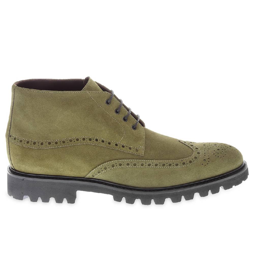 Lartigiano Del Cuoio Stivaletto brogues in camoscio color argilla - Fratelli Borgioli - Artigianalità Italiana Negozio online di fabbrica
