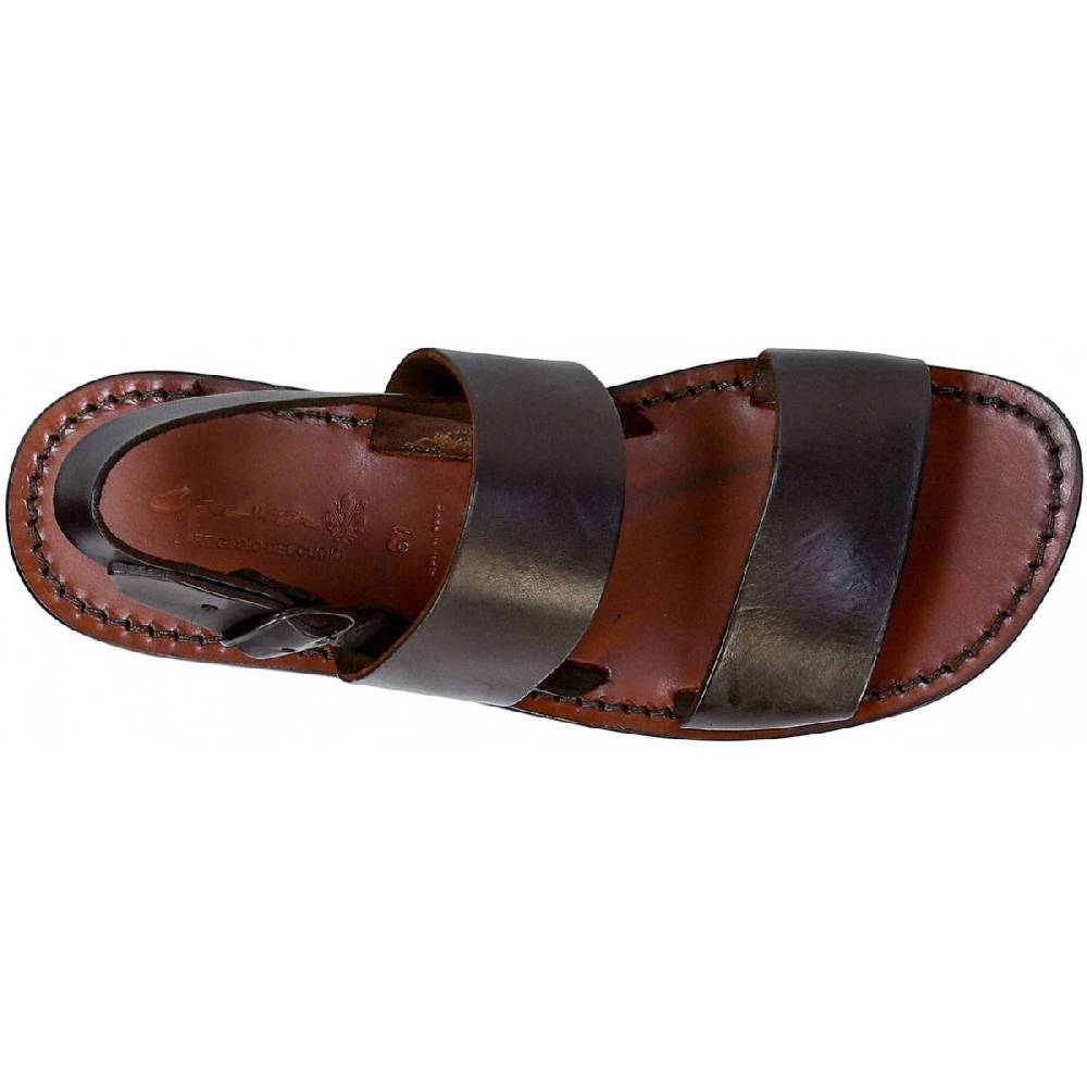 Lartigiano Del Cuoio Sandali francescani donna in pelle marrone artigianali Cyber Monday