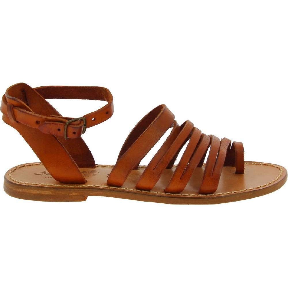 Lartigiano Del Cuoio Sandali infradito donna fatti a mano in pelle colore cuoio Offerte giornaliere